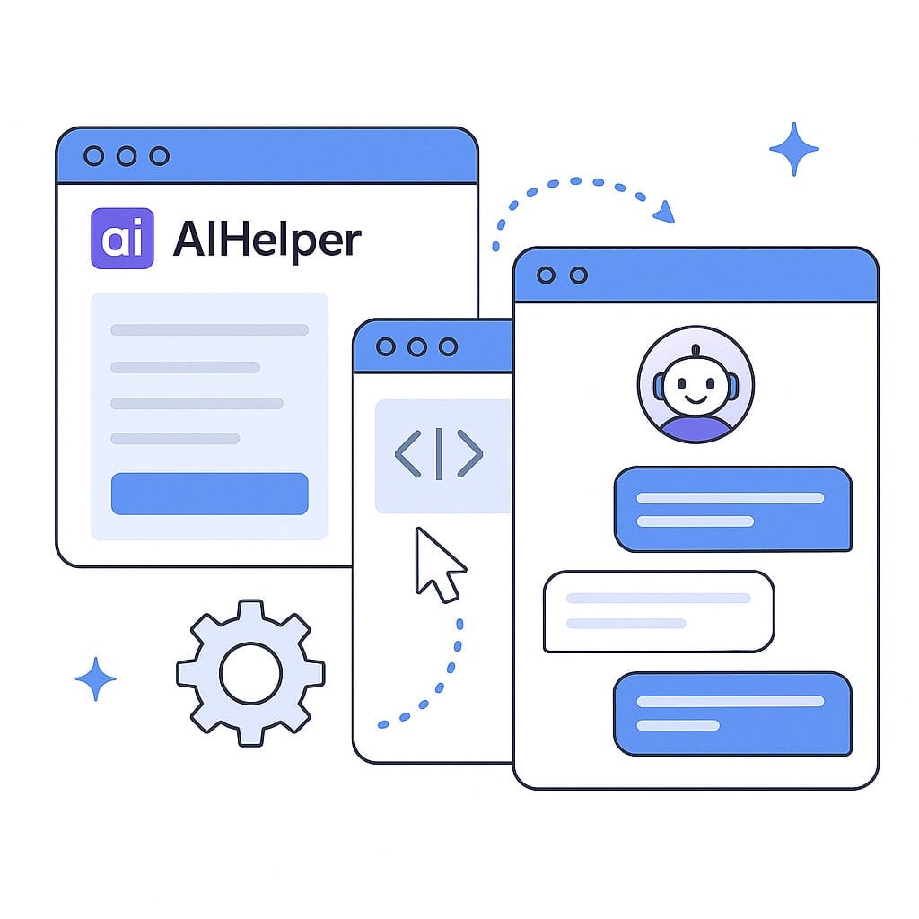 Screenshots of the integration process