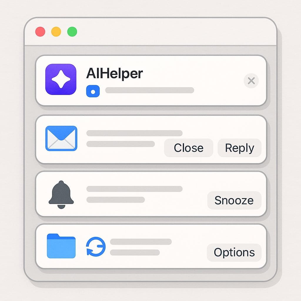 Примеры уведомлений на macOS